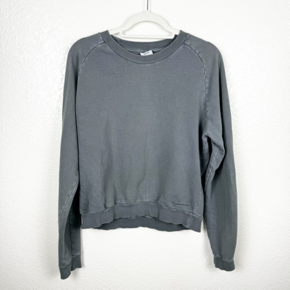 Outdoor Voices Gray Crewneck Sweater 100% Cotton Size Medium